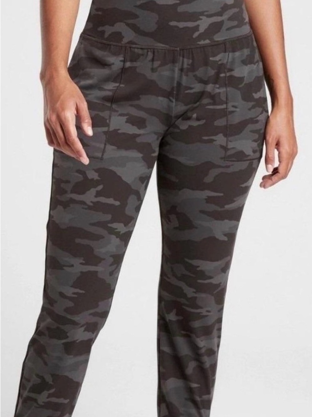 Athleta Black Camo Salutation Joggers